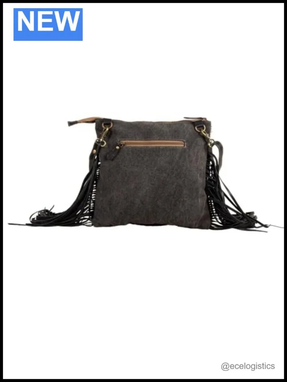 Tooled Leather Cowhide Handbag with Hand-Etched Patterns, Shoulder Strap